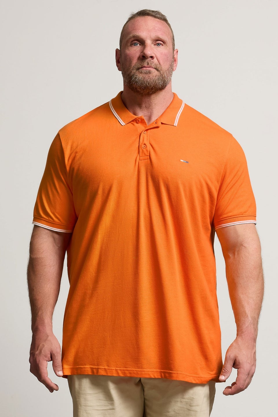 BadRhino 3 Pack Pink & Orange Tipped Polo Shirts