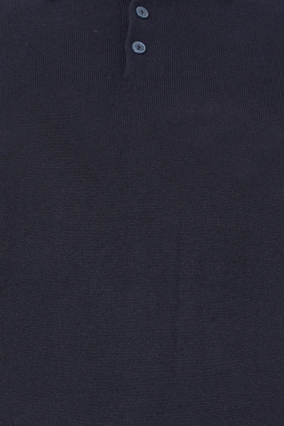 BadRhino Navy Blue Knitted Long Sleeve Polo Shirt