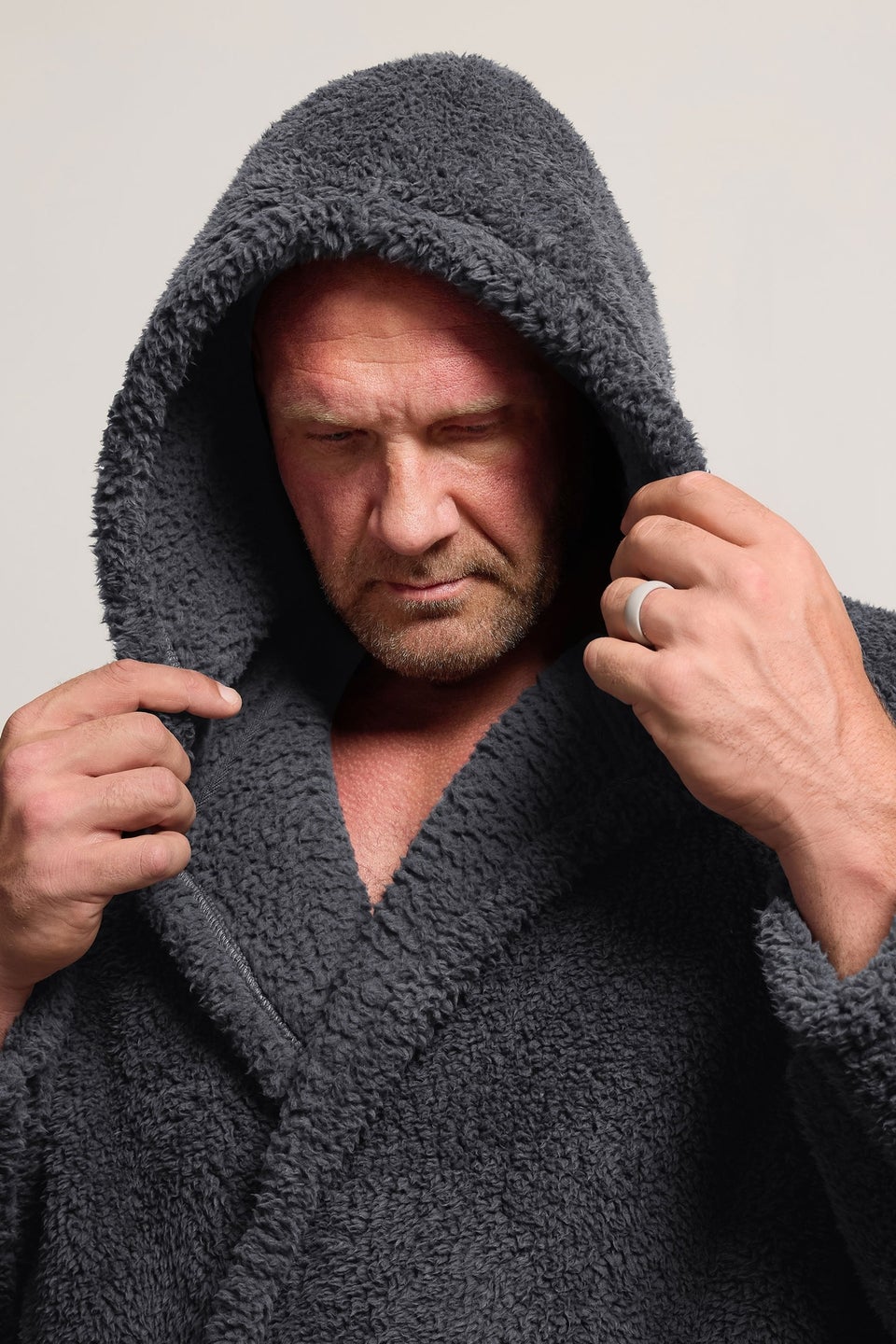 BadRhino Charcoal Grey Borg Dressing Gown