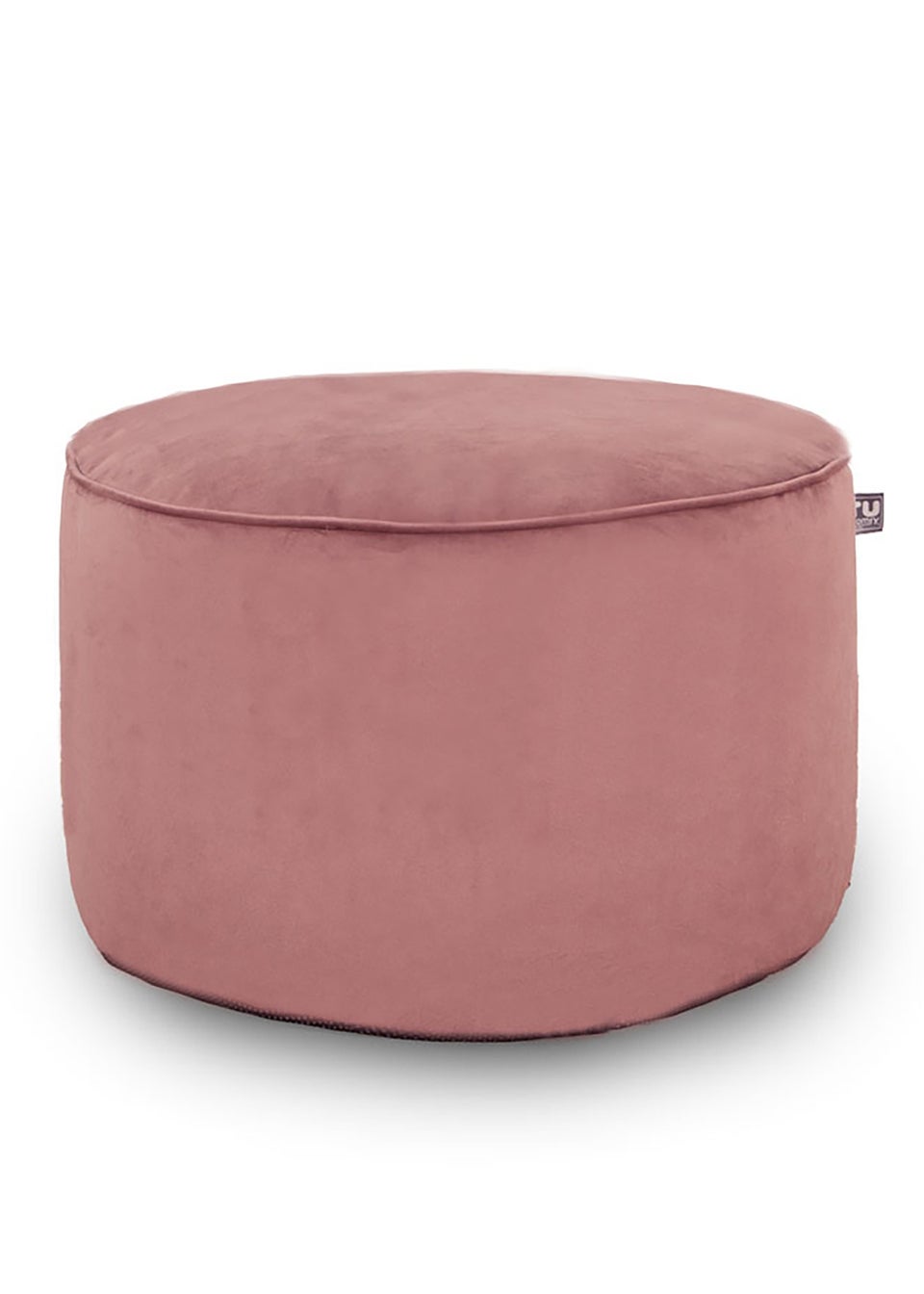 rucomfy Velvet Pouffe Blush Pink Beanbag