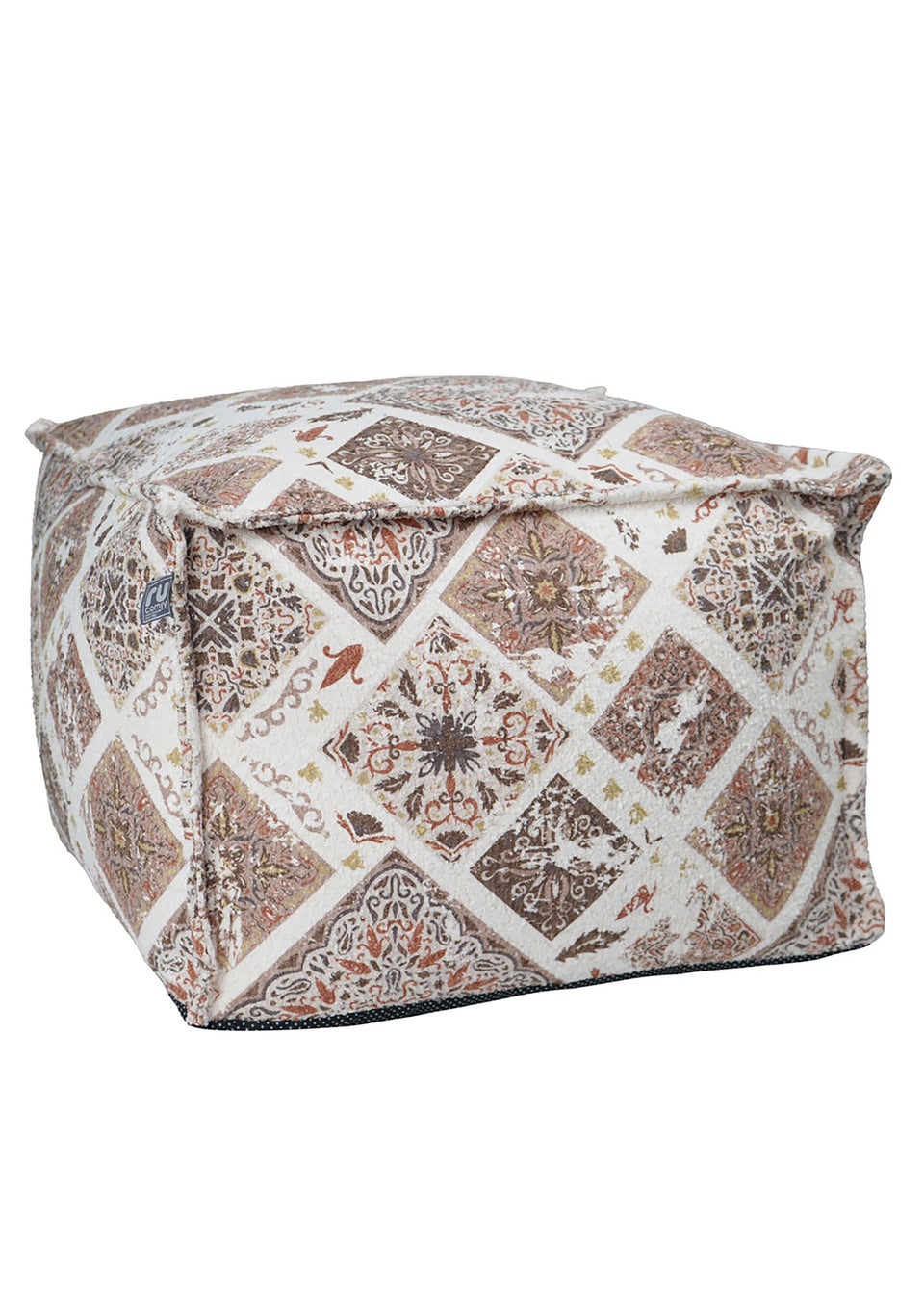 rucomfy Snug Square Pouffe Moroccan Tile Beanbag