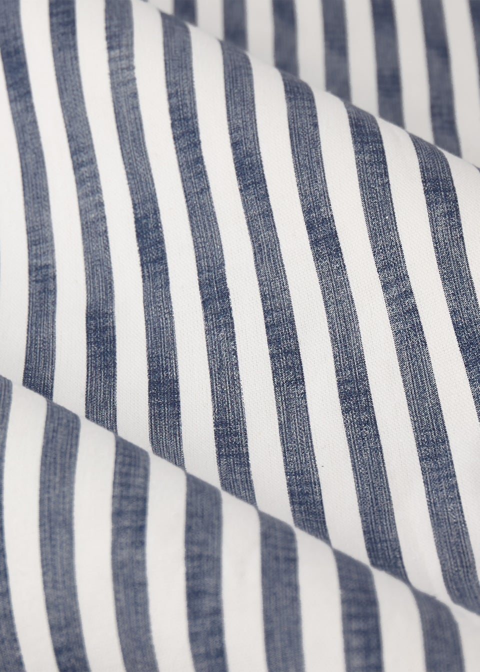 Yard Hebden Stripe Cotton Pencil Pleat Curtains Navy