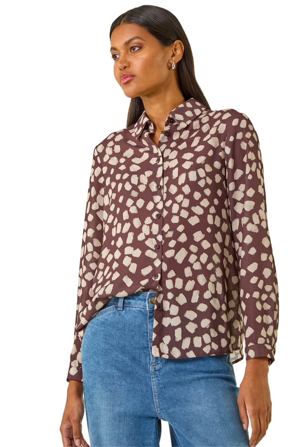 Roman Stone Abstract Spot Print Shirt