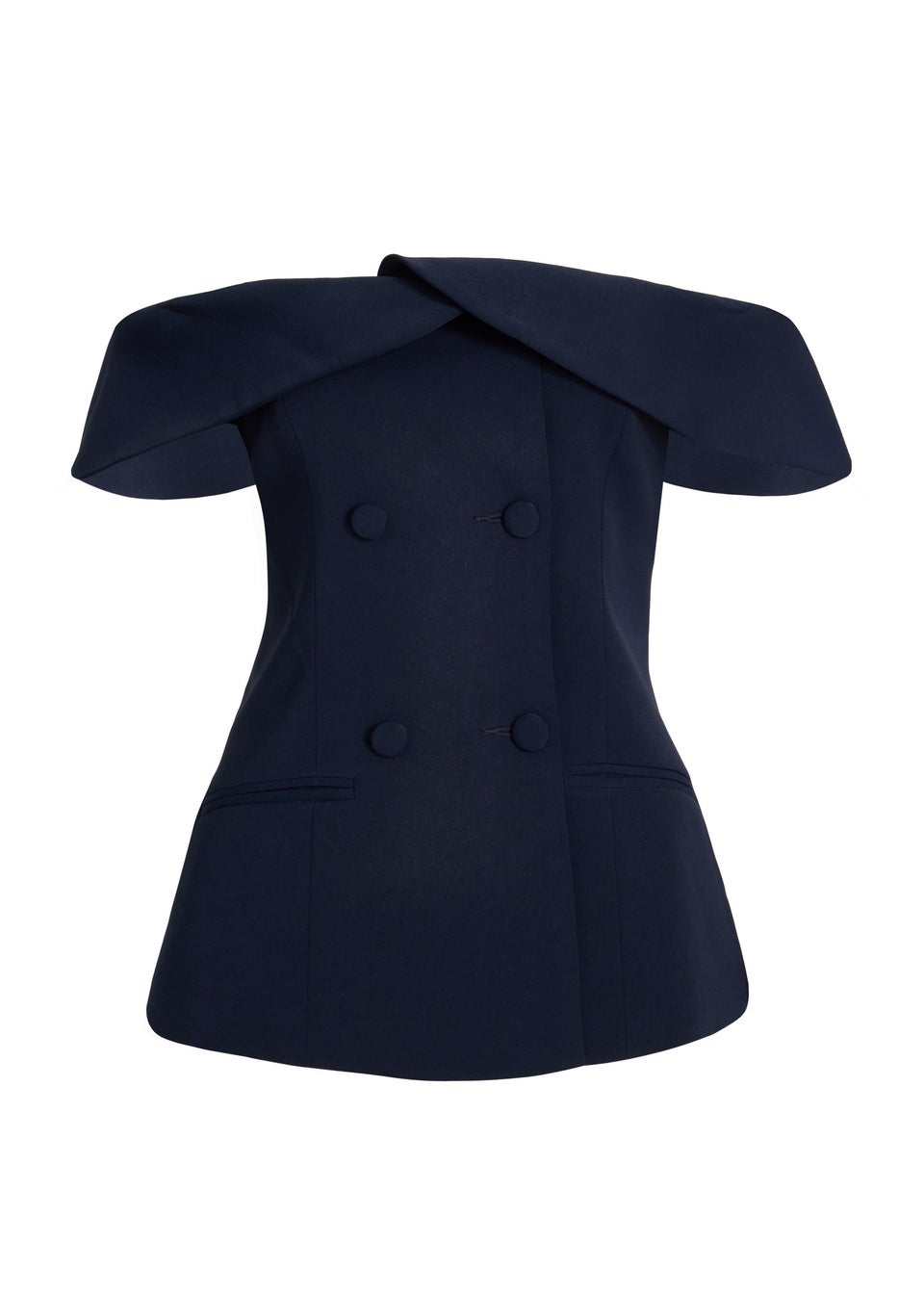 Quiz Navy Bardot Waistcoat