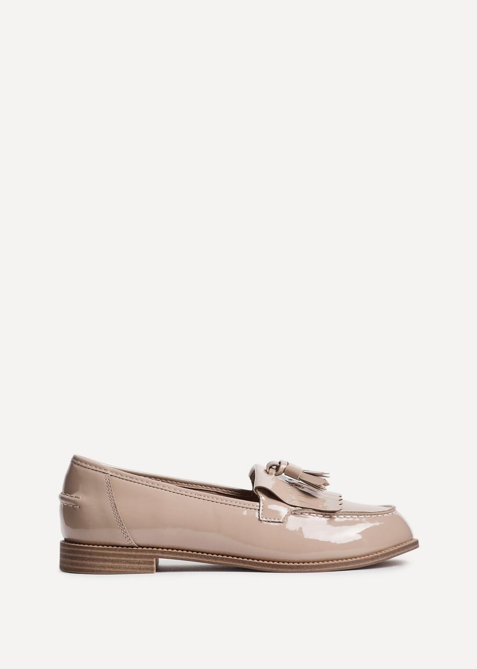 Linzi Rosemary Mocha Faux Leather Classic Slip On Loafer