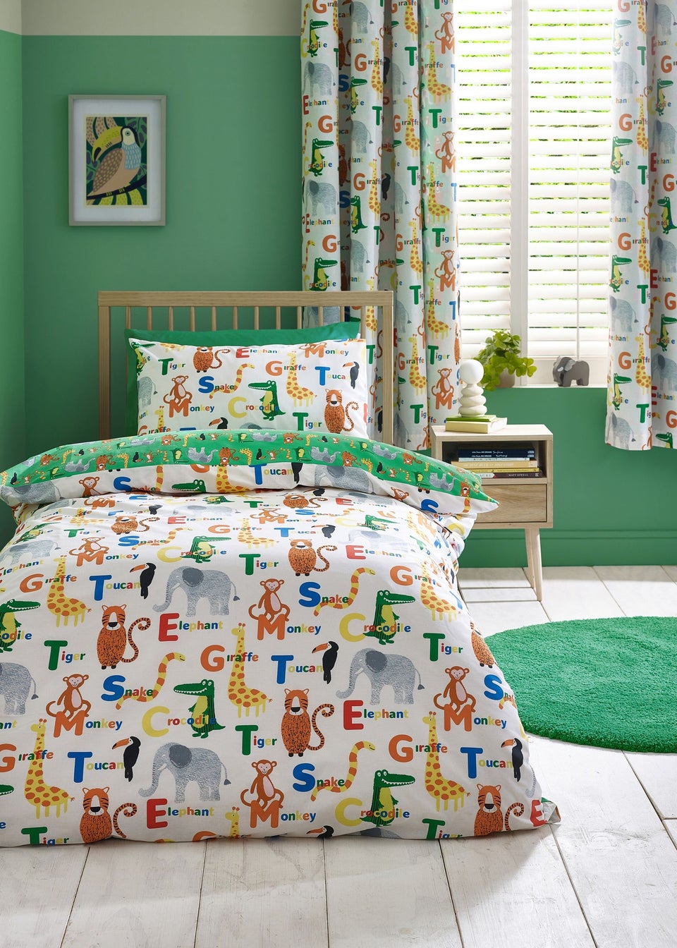 Catherine Lansfield Animal Magic Reversible Duvet Cover Set Natural