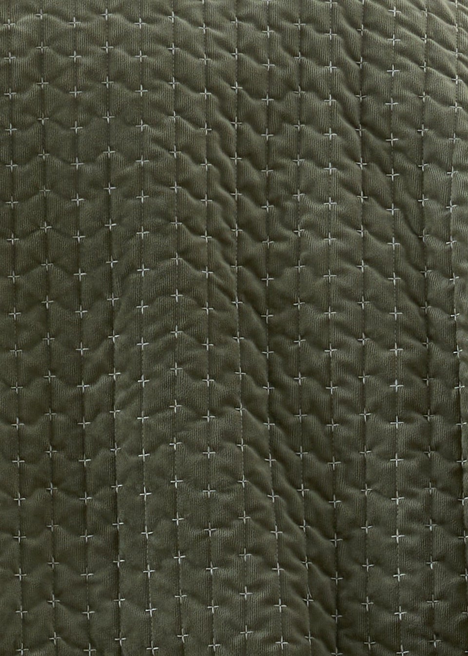 Bianca Fine Linens Attica Velvet Embroidered Bedspread Green