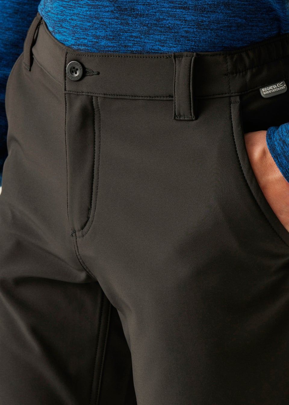 Regatta Black Fenton Softshell Walking Trousers
