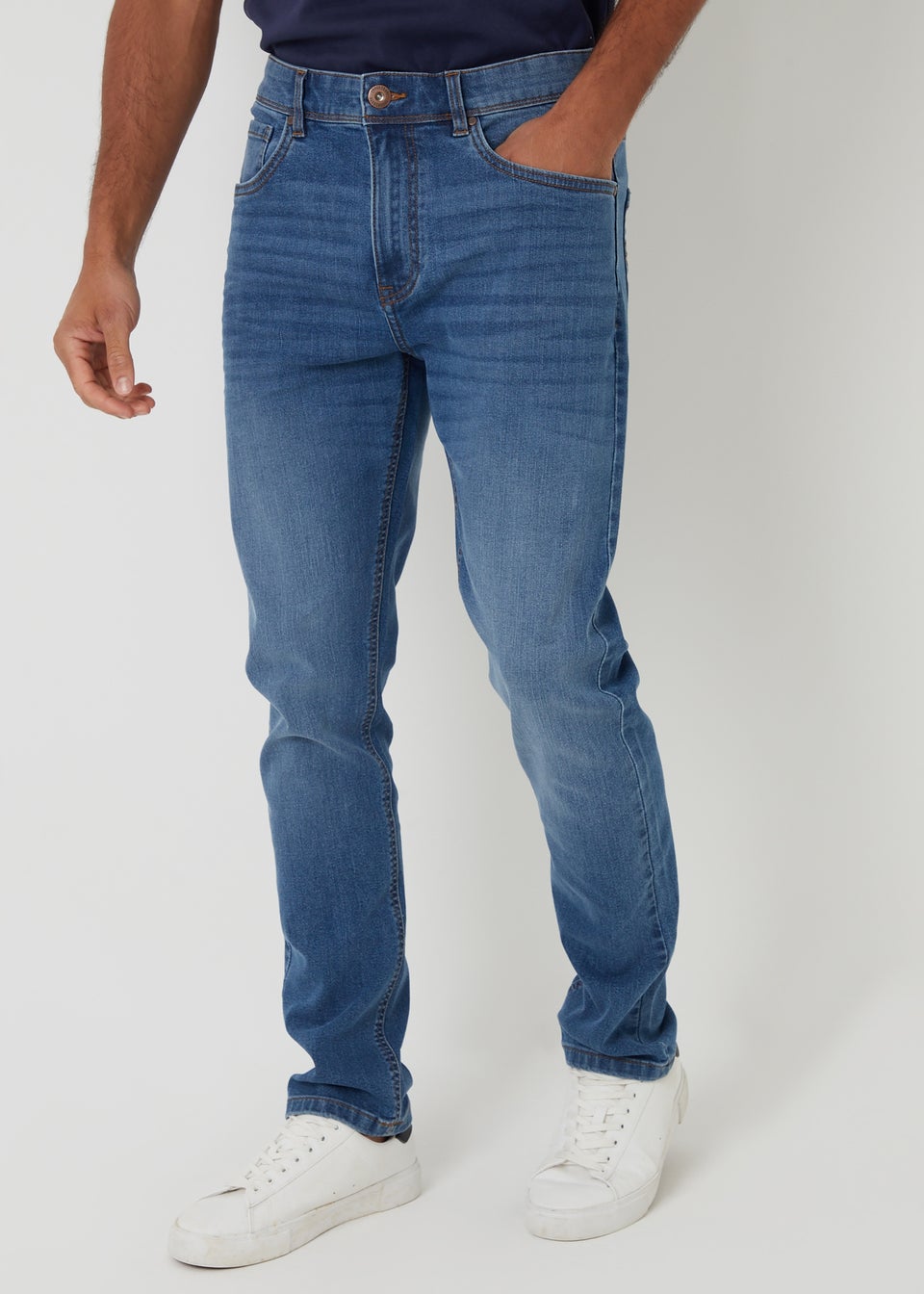 Threadbare Pale Blue Slim Fit Jeans With Stretch