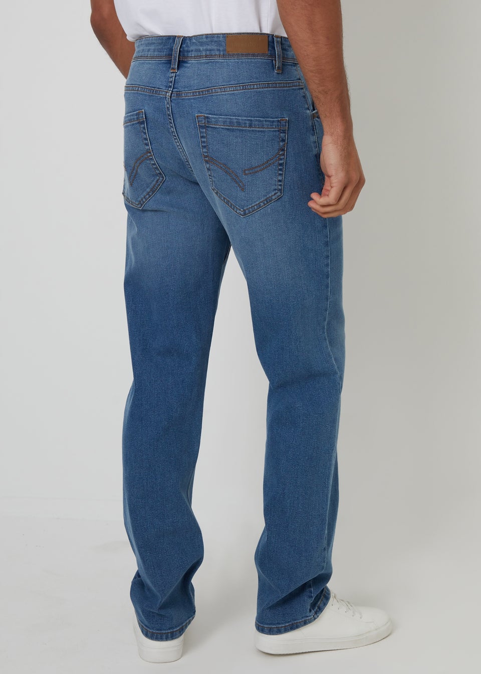 Threadbare Pale Blue Canterbury Straight Fit Jeans With Stretch