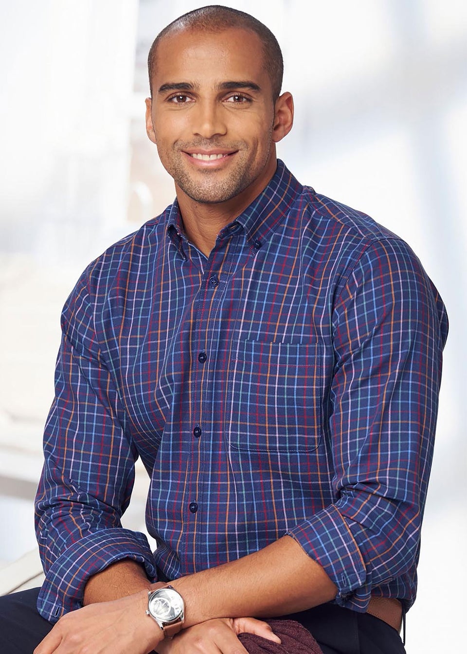 Cotton Traders Dark Sky Luxury Classic Long Sleeve Shirt