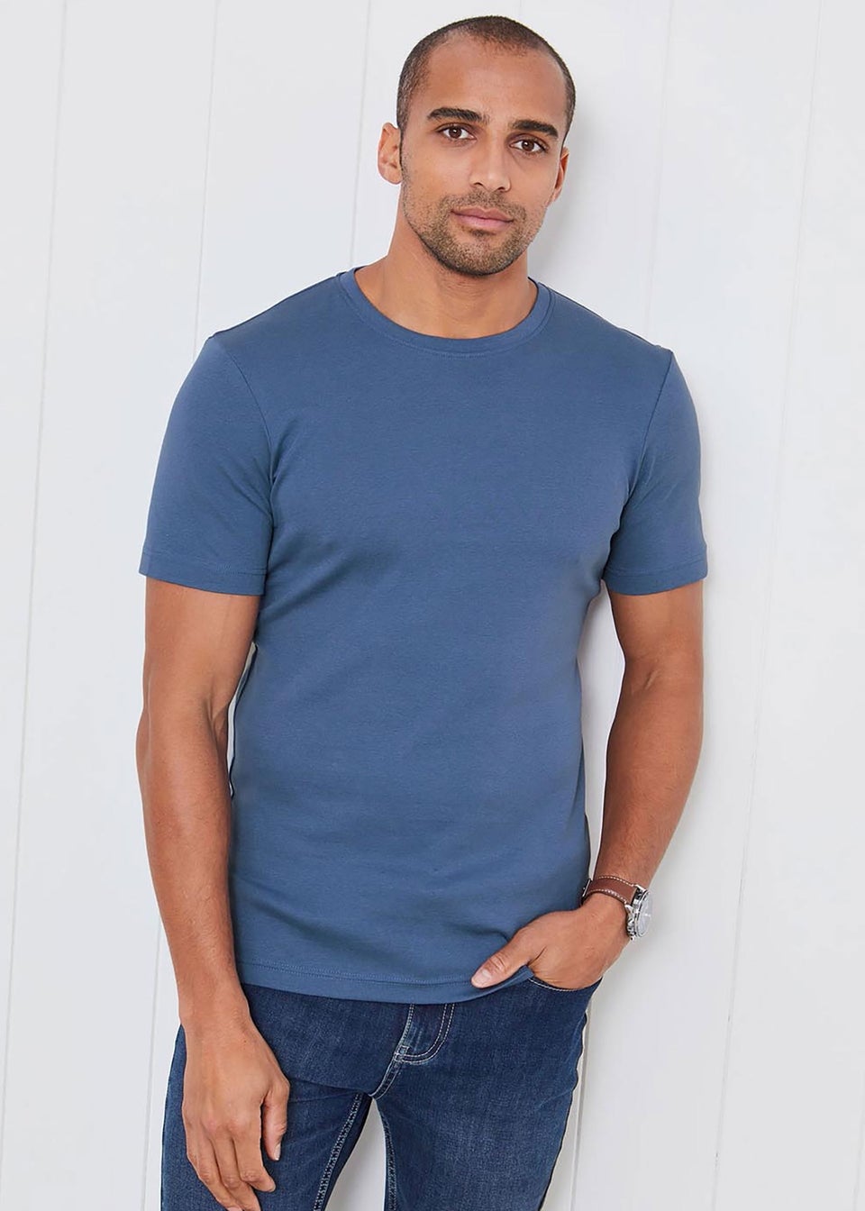Cotton Traders Blue Moon Short Sleeve Crew Neck Base Layer Top