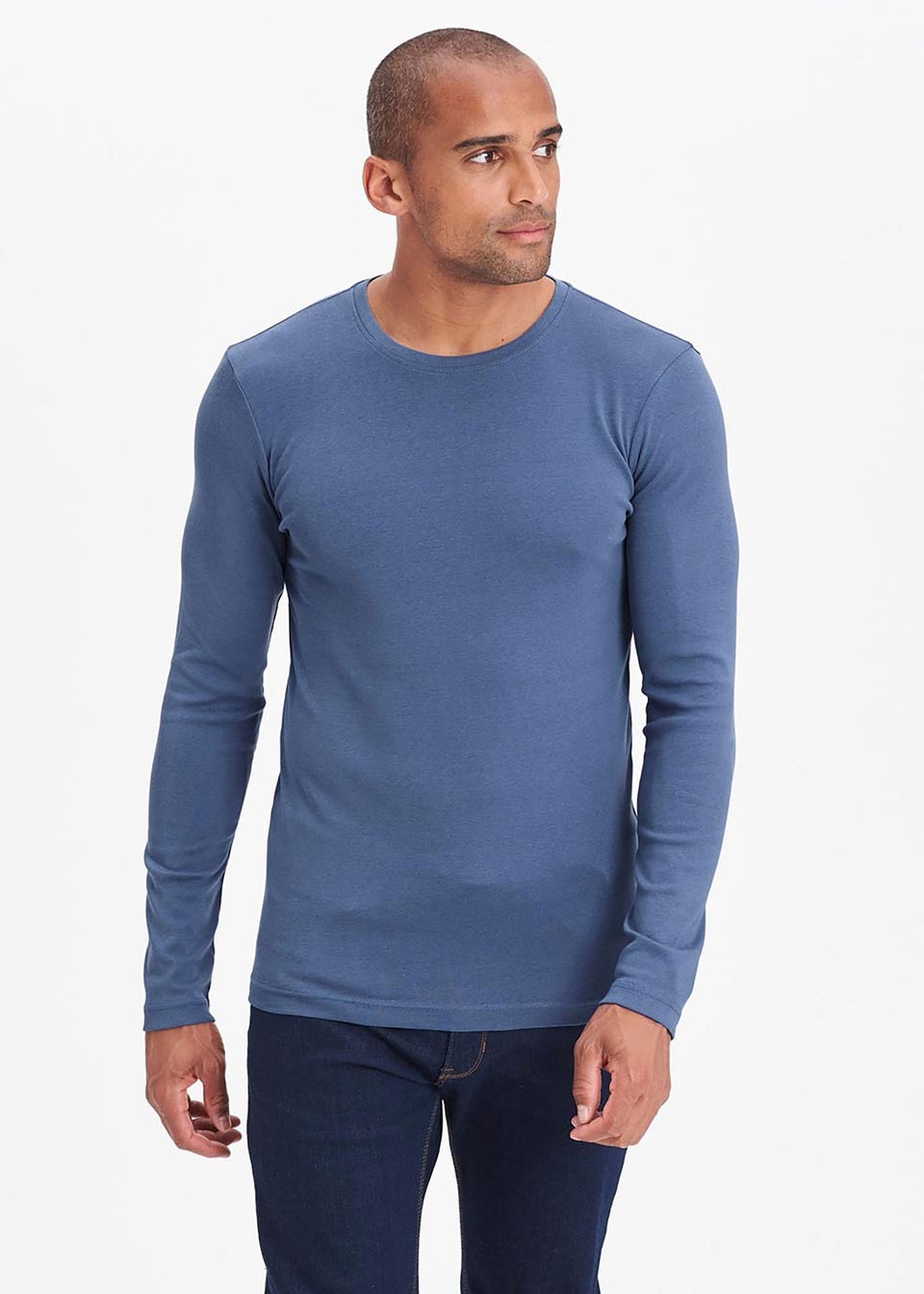 Cotton Traders Blue Moon Long Sleeve Crew Neck Base Layer Top