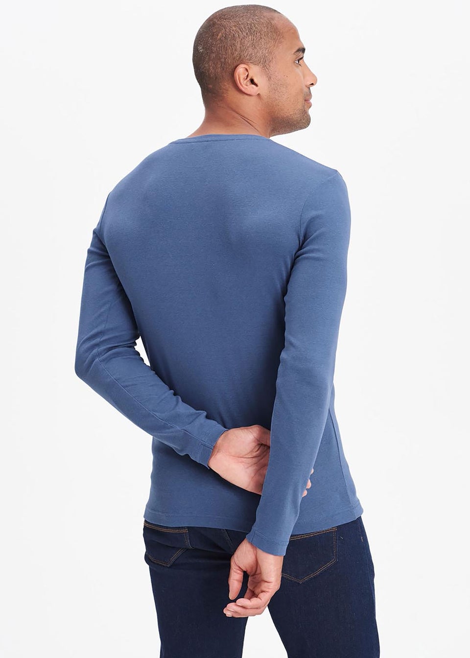 Cotton Traders Blue Moon Long Sleeve Crew Neck Base Layer Top