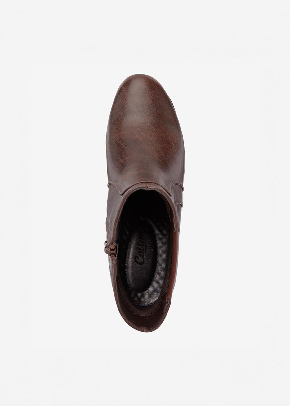 Cotton Traders Chocolate Heeled Trouser Boots