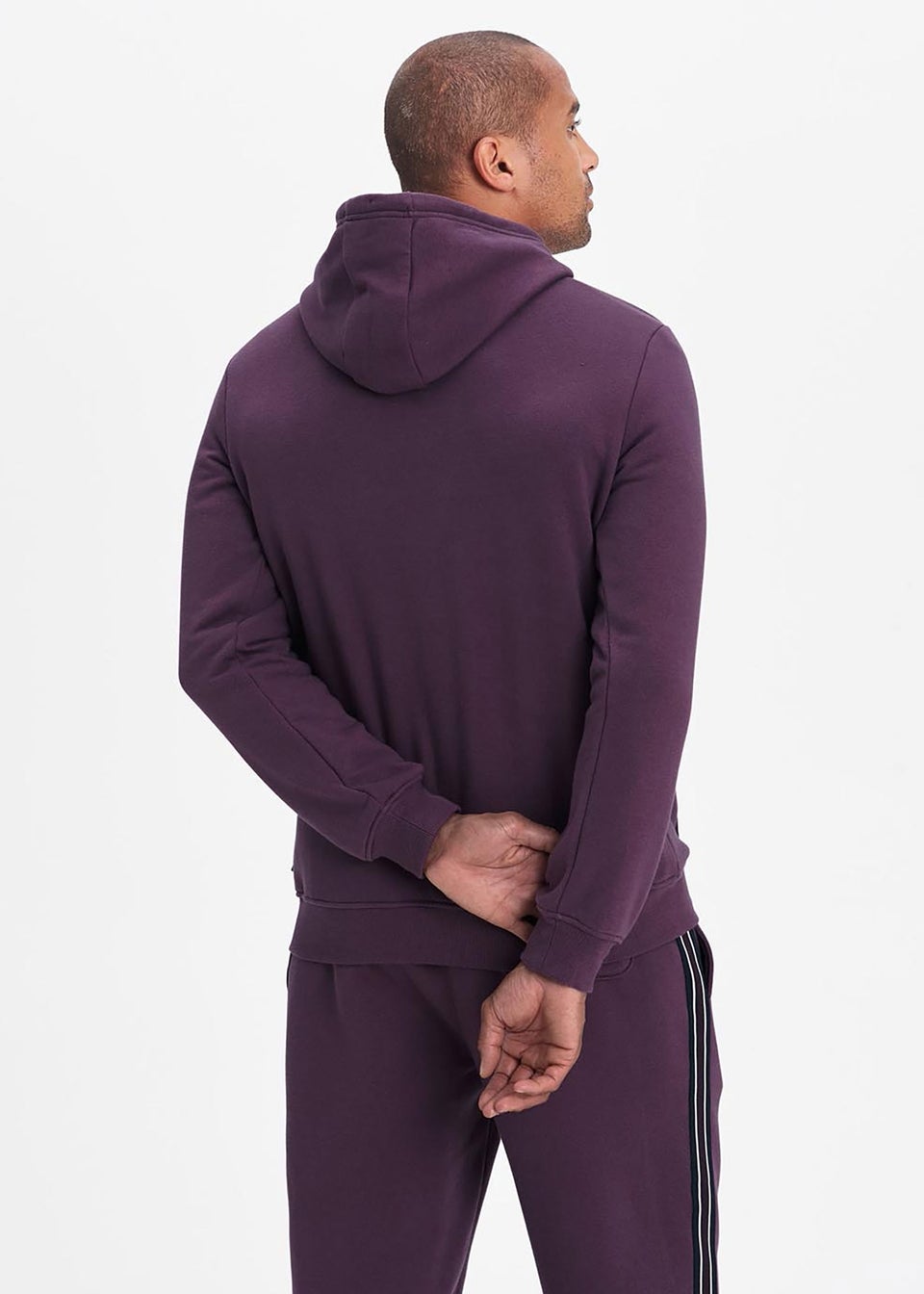 Cotton Traders Deep Violet Hooded Zip Through Sweat Top