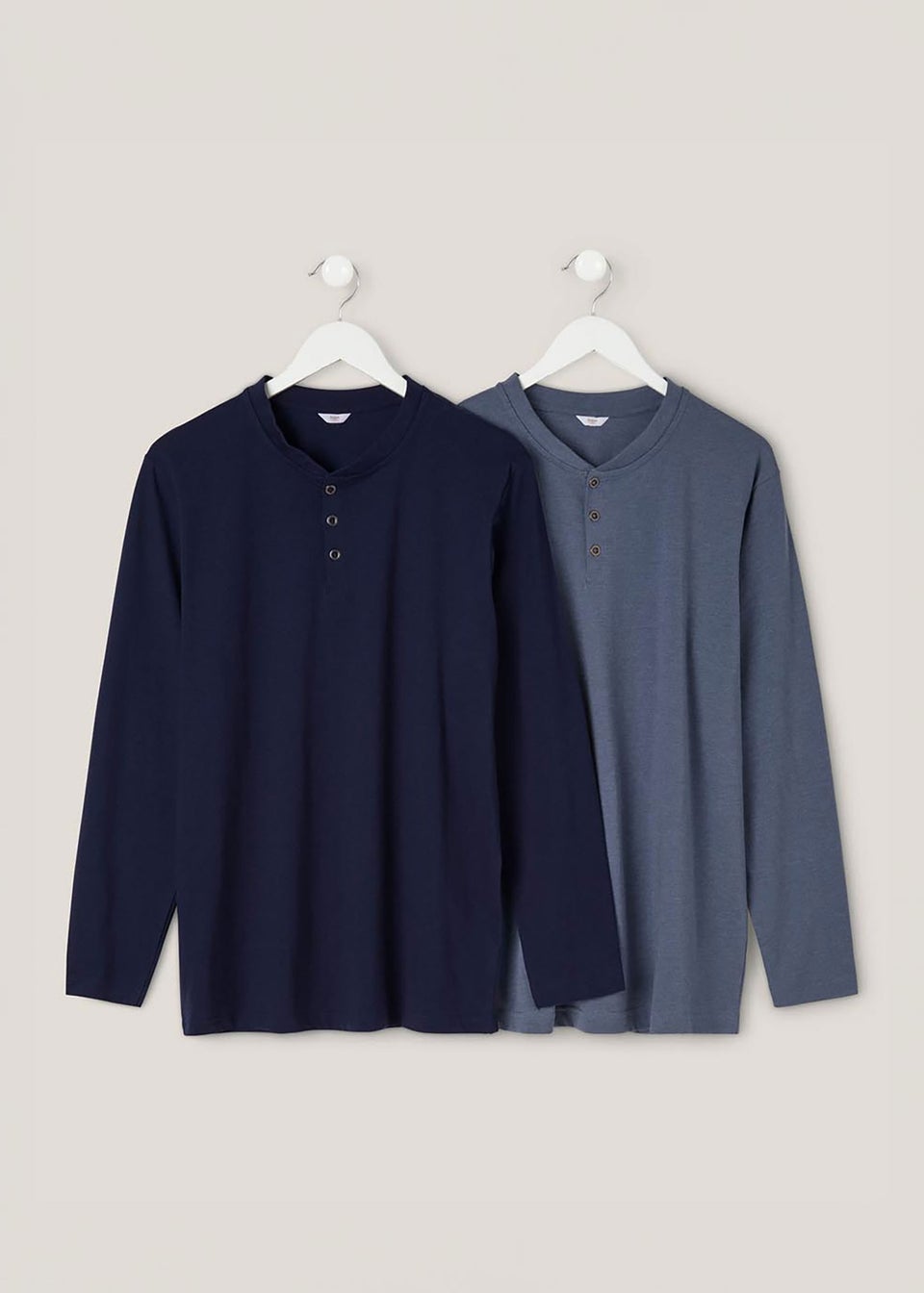Cotton Traders Multi 2 Pack Cotton Rich Grandad Tops