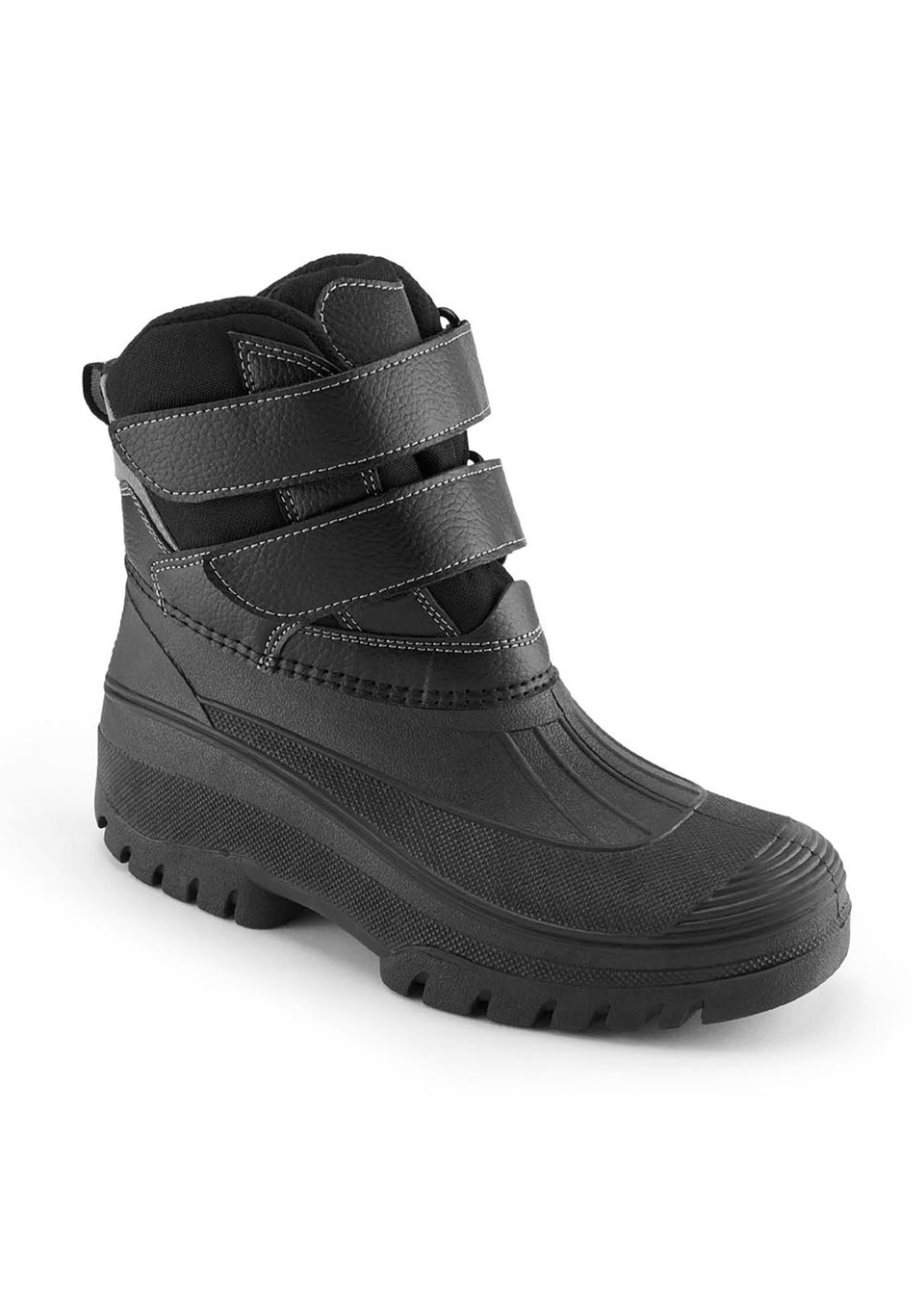 Cotton Traders Black Waterproof Adjustable Highland Boots