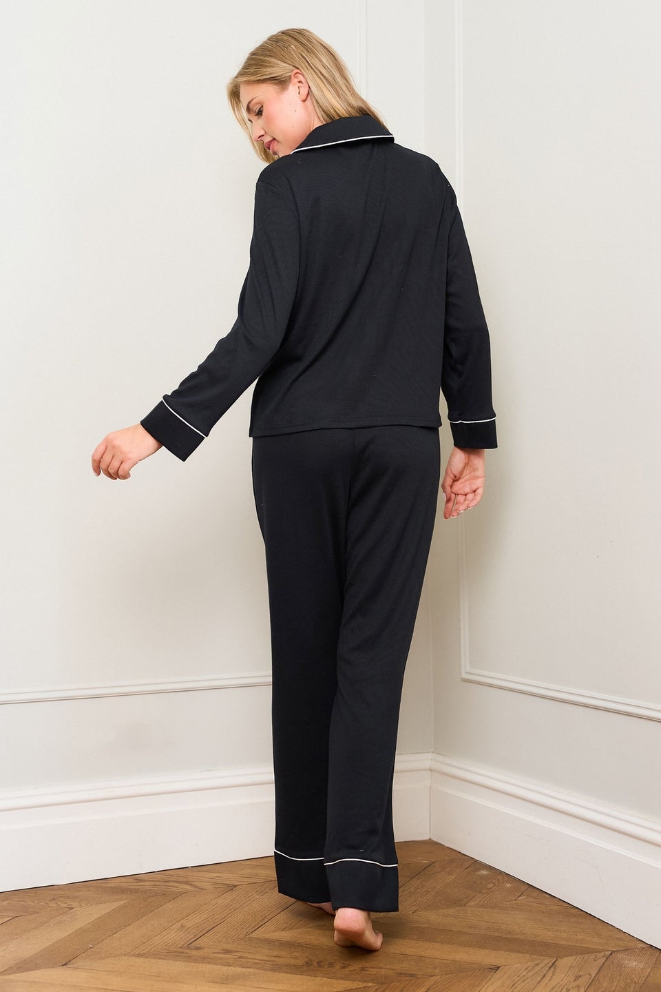 JimJam Black Traditional Pyjama Set