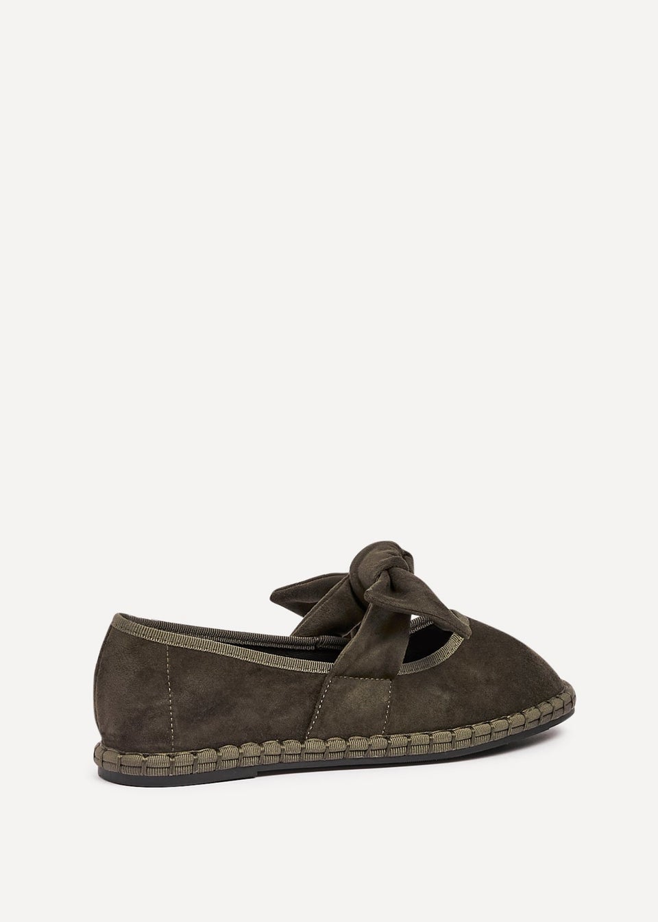 Linzi Pout Khaki Faux Suede Mary Jane