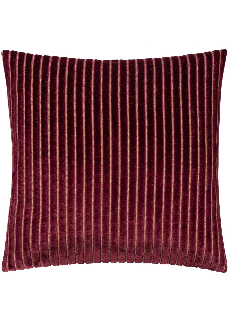 Paoletti Savoy Stripe Velvet Burgundy Cushion