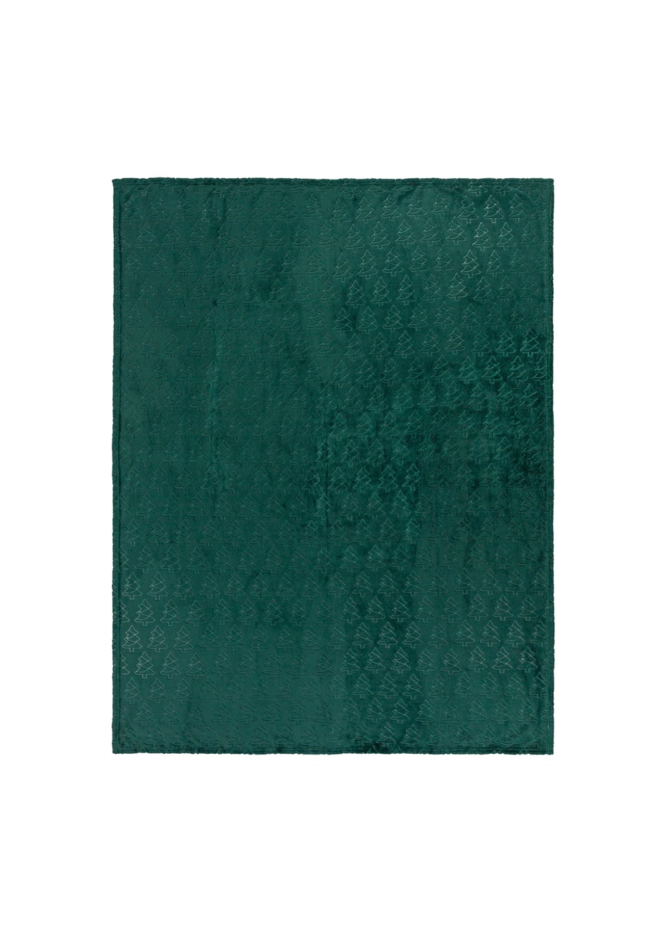 Furn Festive Trees Fleece Emerald Throw