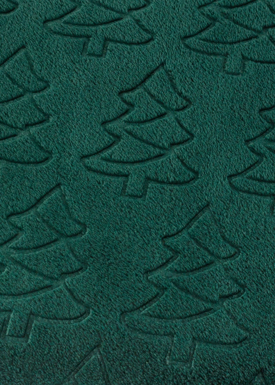 Furn Festive Trees Fleece Emerald Throw