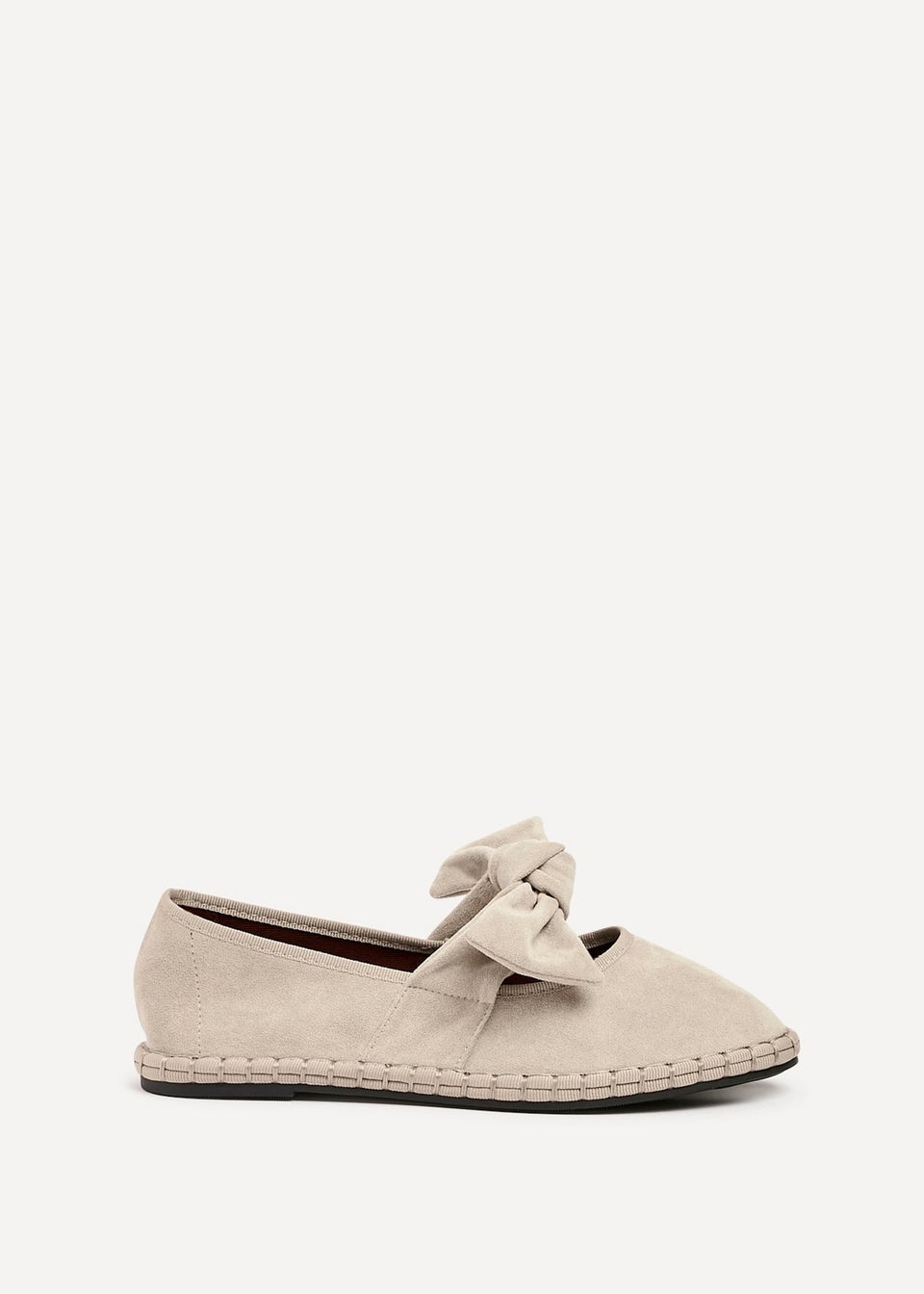 Linzi Pout Beige Faux Suede Mary Jane