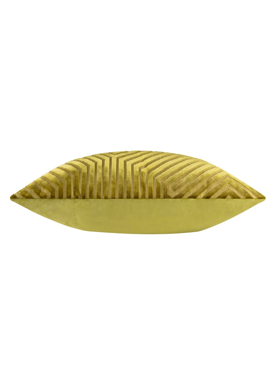 Paoletti Evoke Cut Velvet Olive Cushion