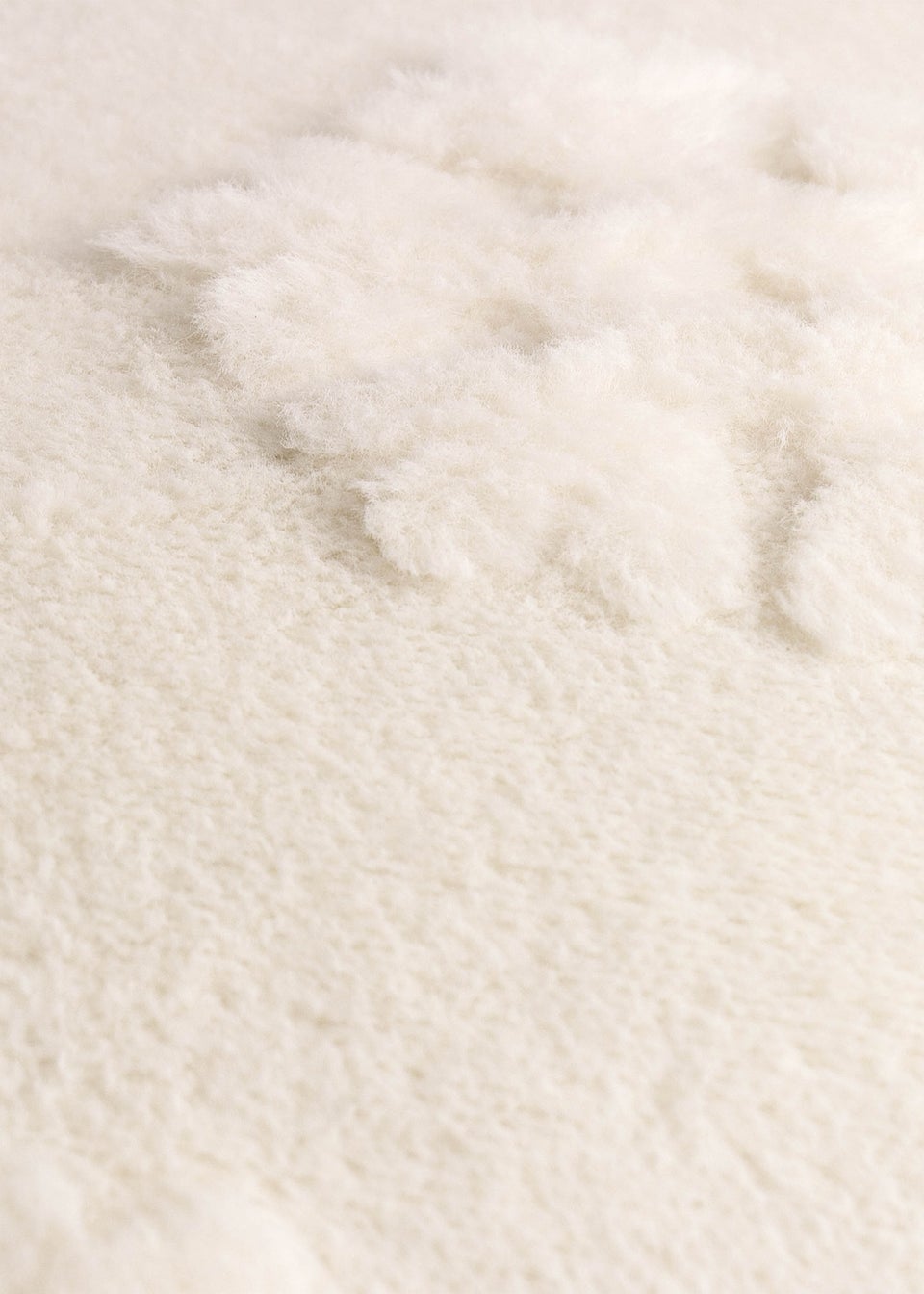 Furn Snowflakes Faux Fur Snow White Cushion