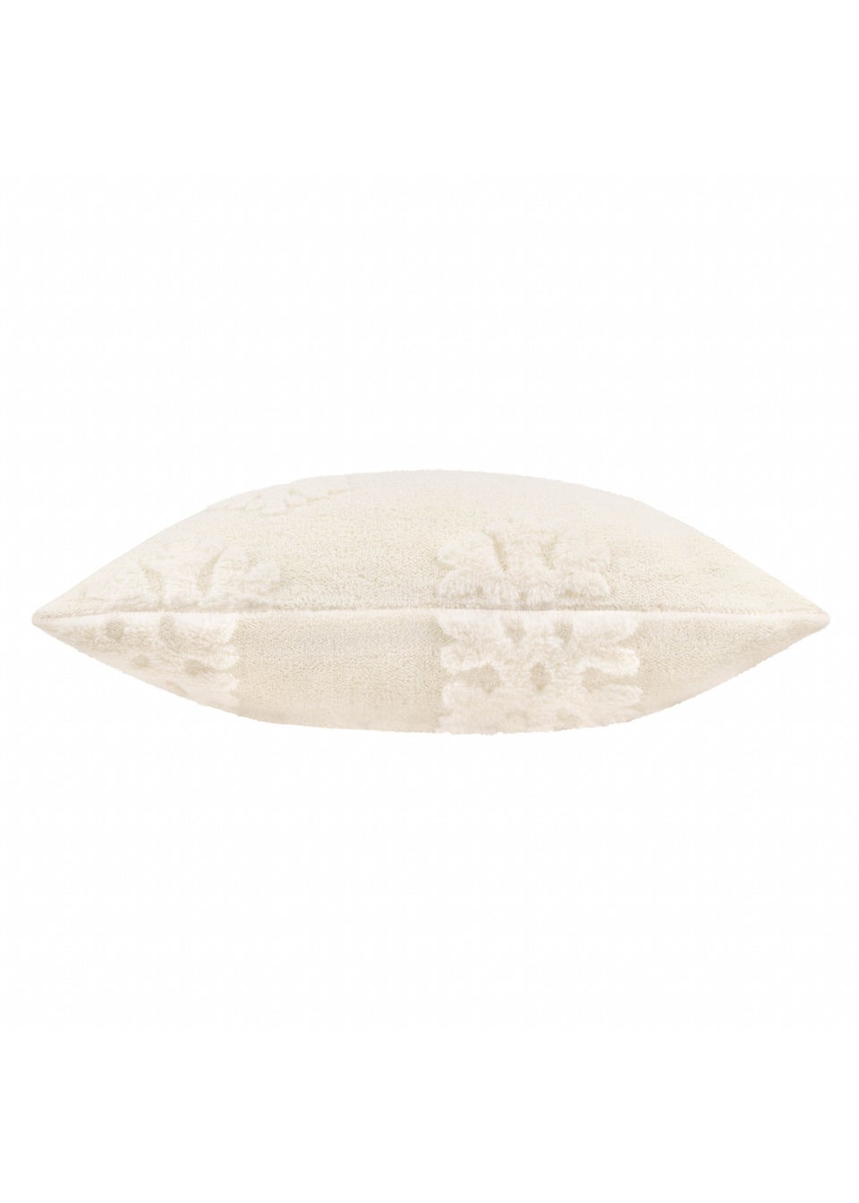 Furn Snowflakes Faux Fur Snow White Cushion