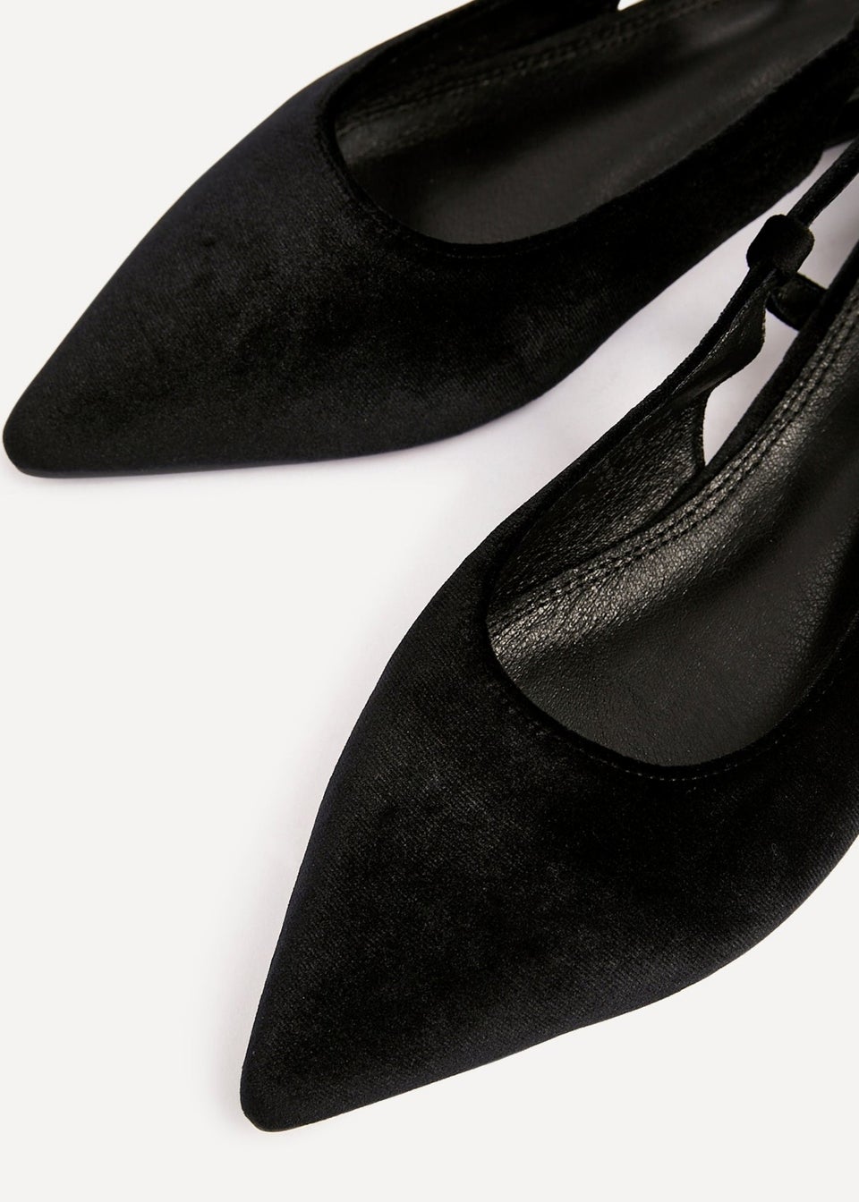 Linzi Clasica Black Velvet Pointed Toe Ballet Flat