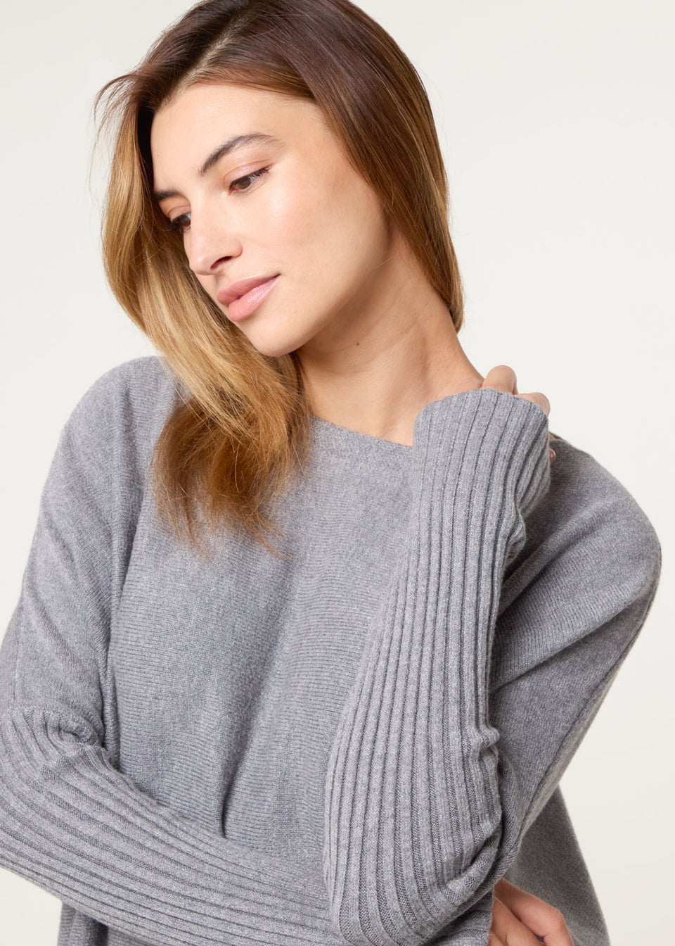 Blue Vanilla Grey Knitted Oversized Set