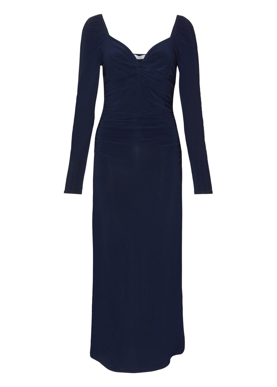 Quiz Navy Knot Front Midaxi Dress