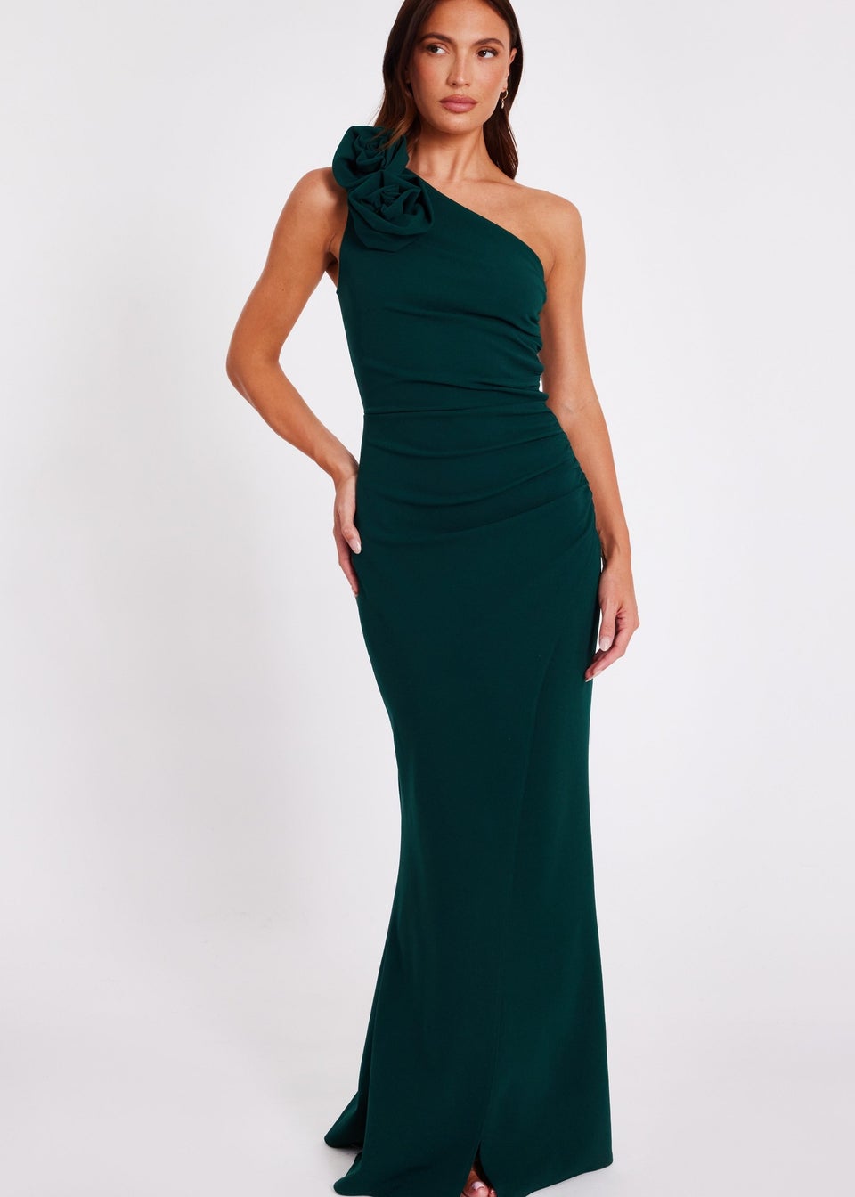 Quiz Green Corsage Maxi Dress