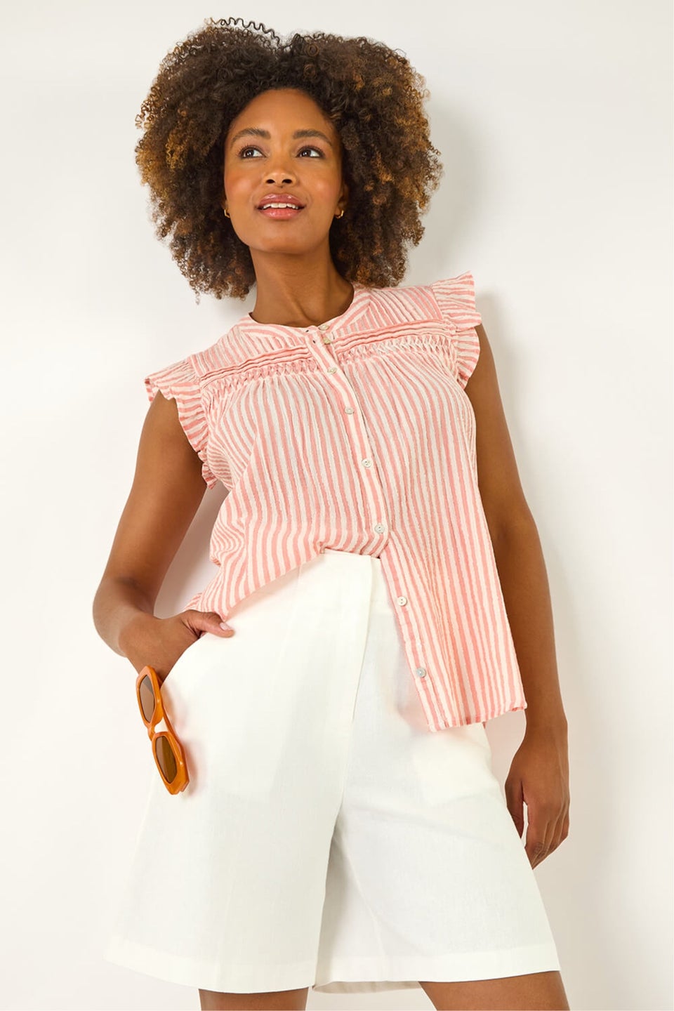 Roman Ivory Smart Twill Pocket Shorts