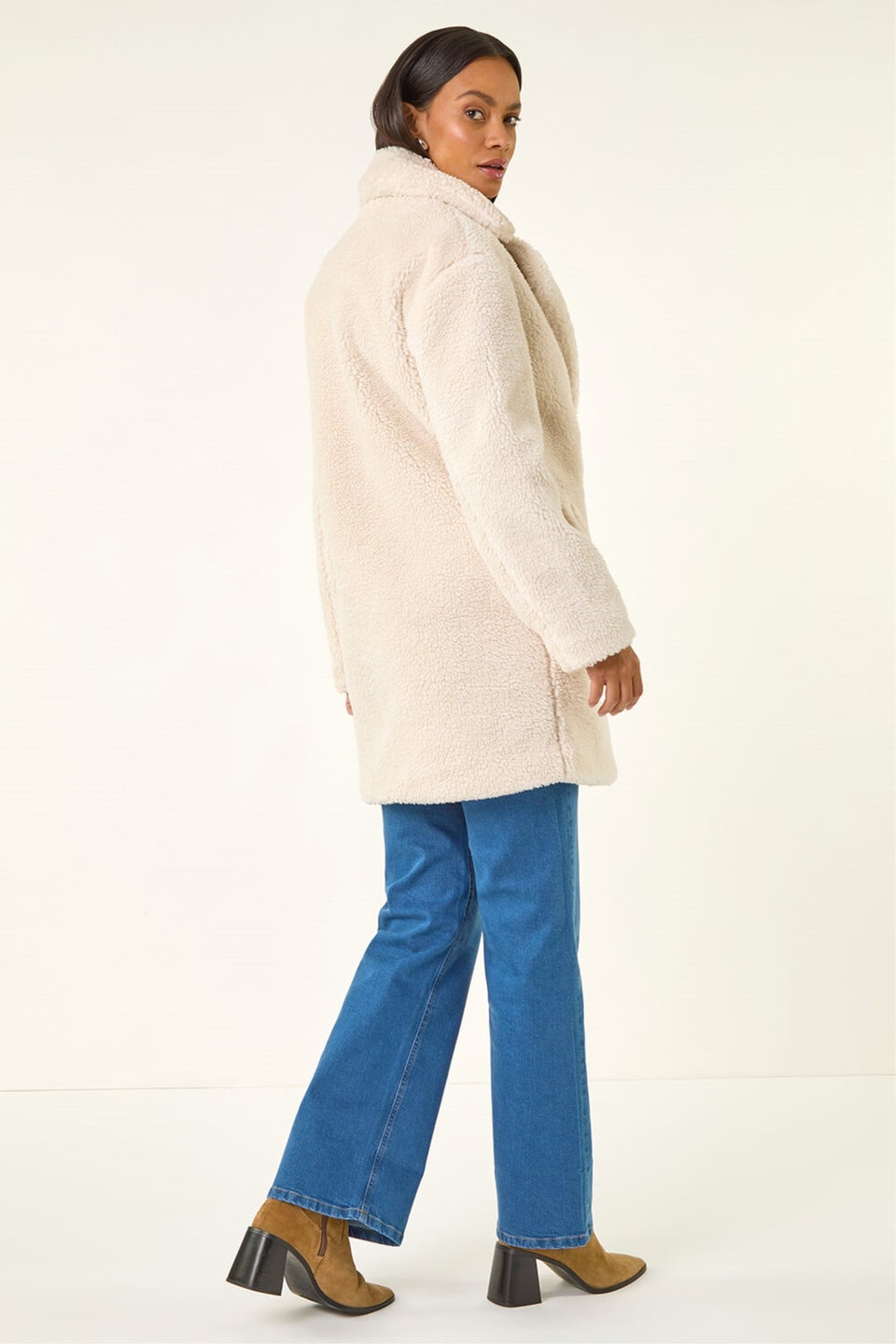 Dusk Ivory Oversized Boucle Coat