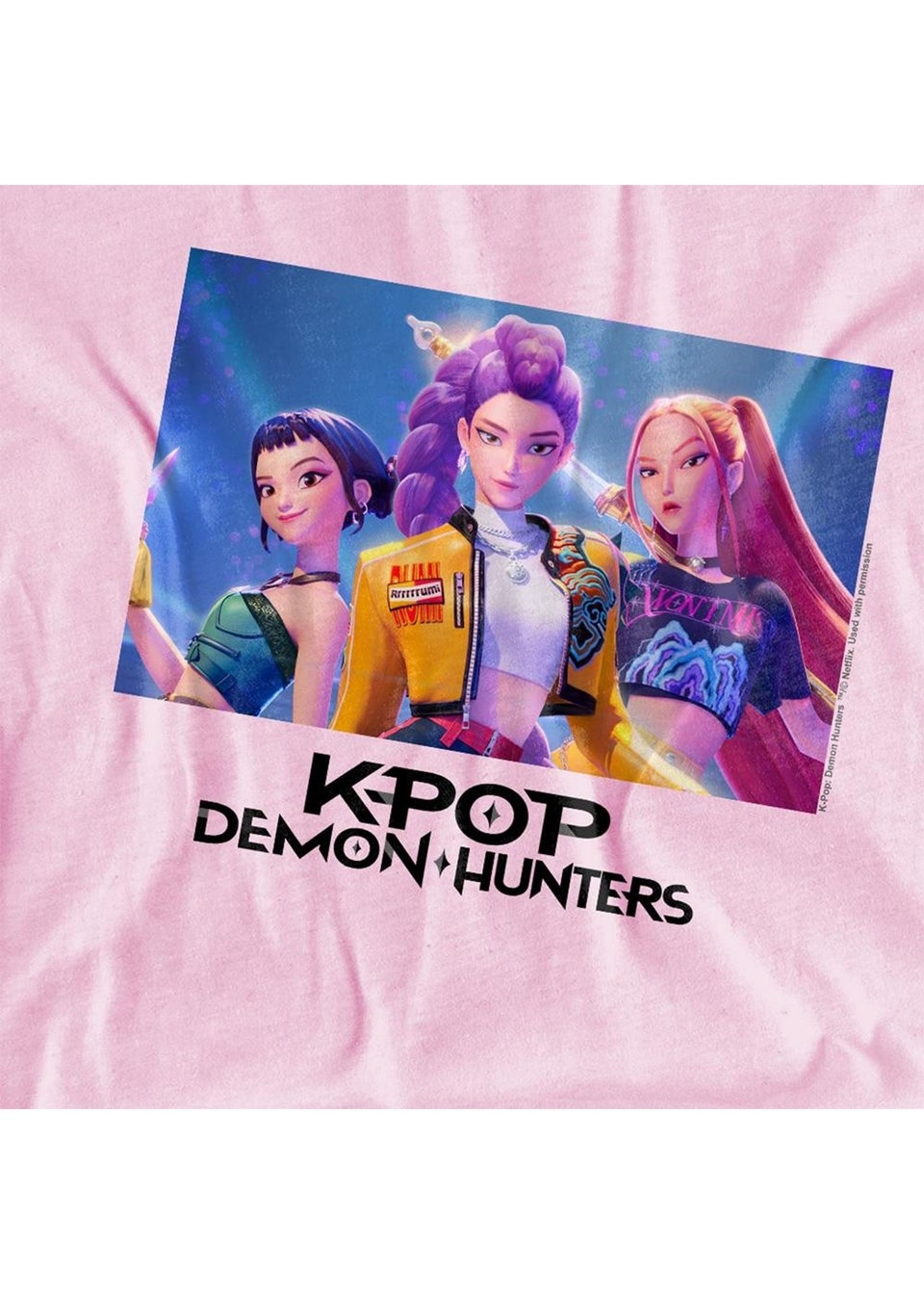 K-Pop Demon Hunters Kids Pink Huntr/X T-Shirt (3-13yrs)