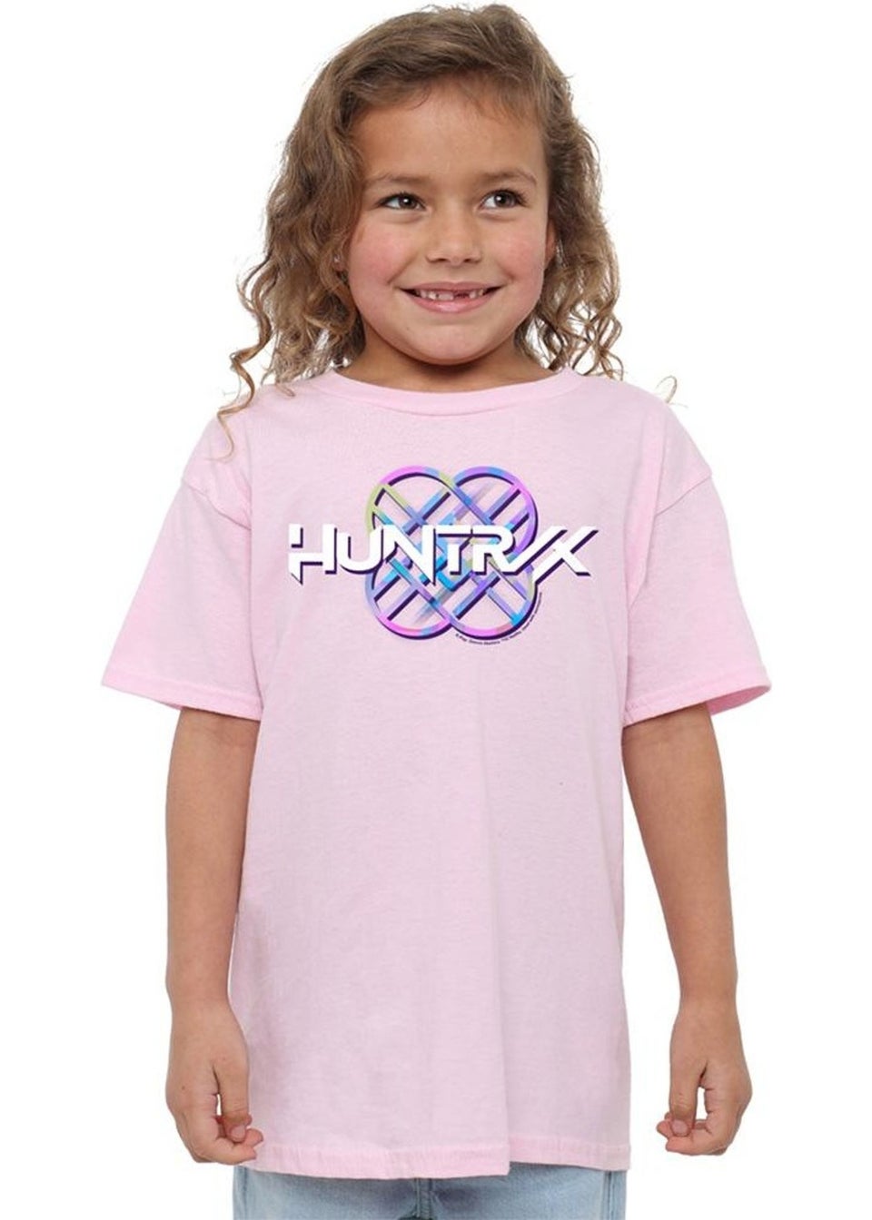 K-Pop Demon Hunters Kids Pink Pastel Logo T-Shirt (3-13yrs)