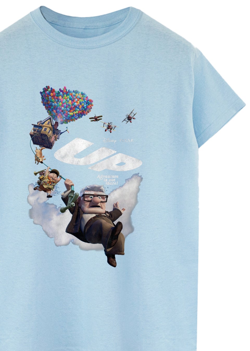 Disney Up House Balloons Baby Blue Graphic T-Shirt
