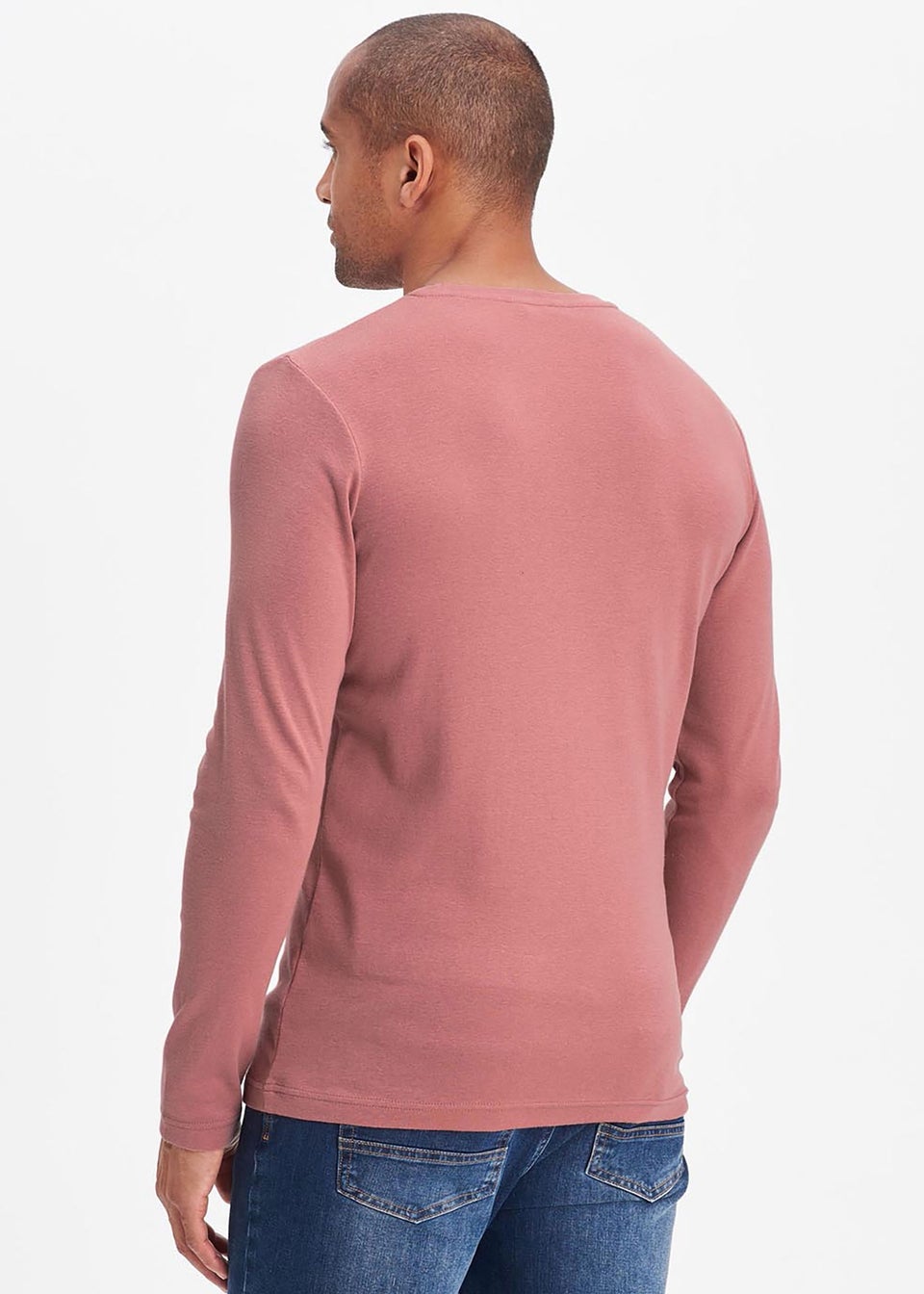 Cotton Traders Dusty Pink Long Sleeve Crew Neck Base Layer Top