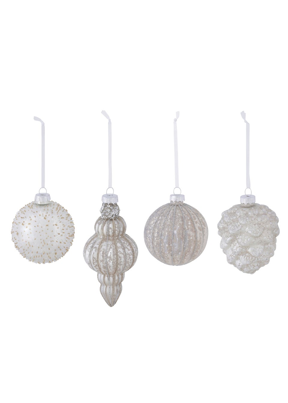 Charles Bentley Champagne Gold 12 Piece Coloured Glass Bauble Collection