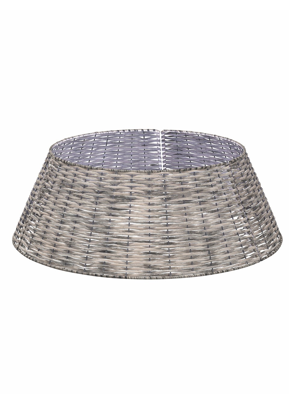 Charles Bentley Grey Medium 25cm Wicker Christmas Tree Skirt