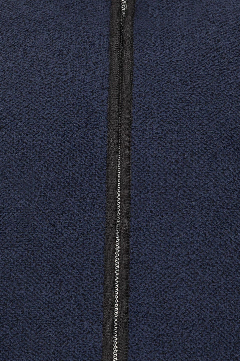BadRhino Navy Blue Textured Zip Through Fleece