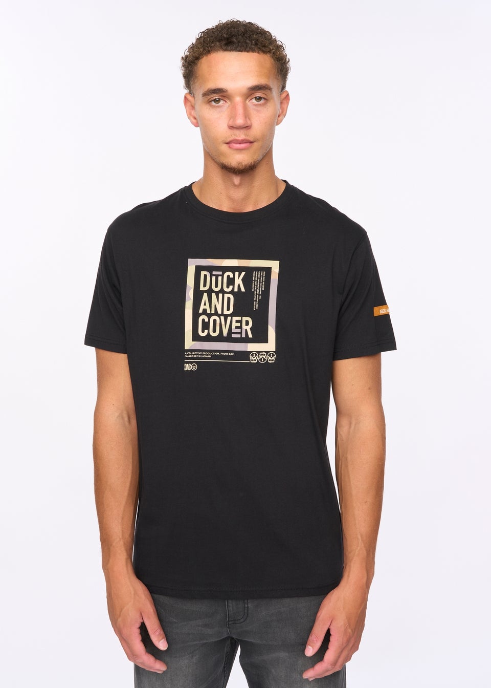 Duck & Cover Black Primatic T-shirt