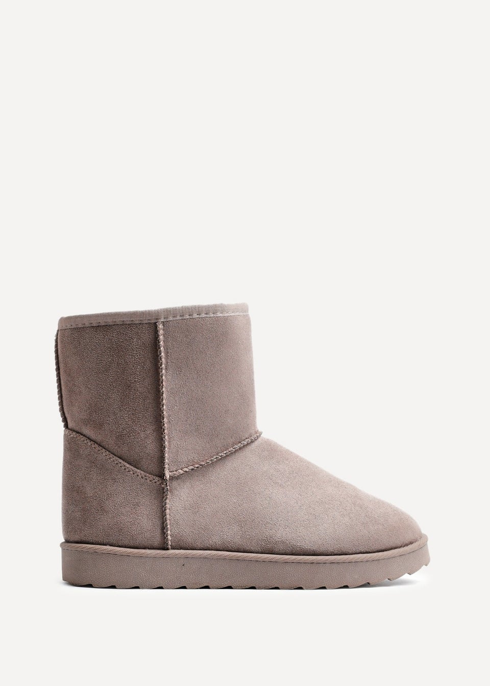 Linzi Addy Mocha Faux Suede Faux Fur Lined Ankle Boot