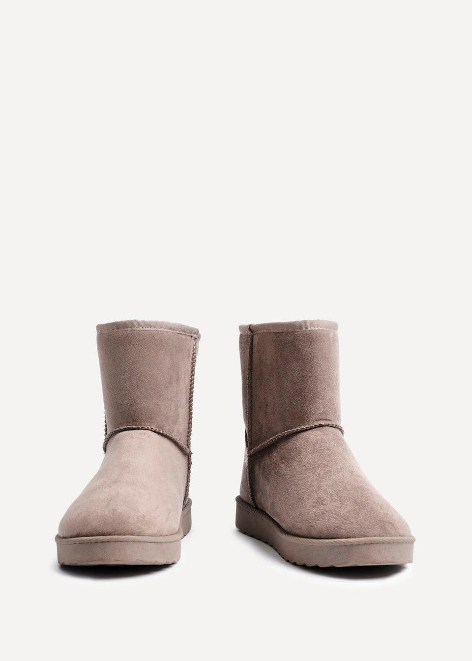 Linzi Addy Mocha Faux Suede Faux Fur Lined Ankle Boot