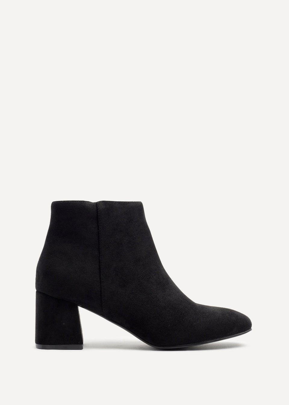 Linzi Verse Black Suede Block Heel Ankle Boot