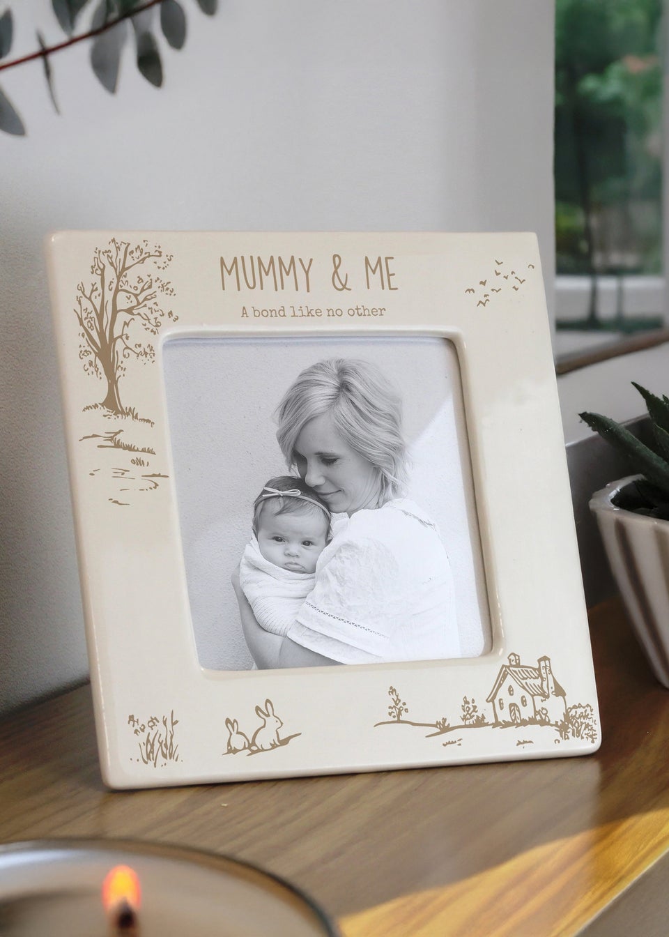 Personalised Memento Company White Cottagecore Ceramic 4x4 Frame