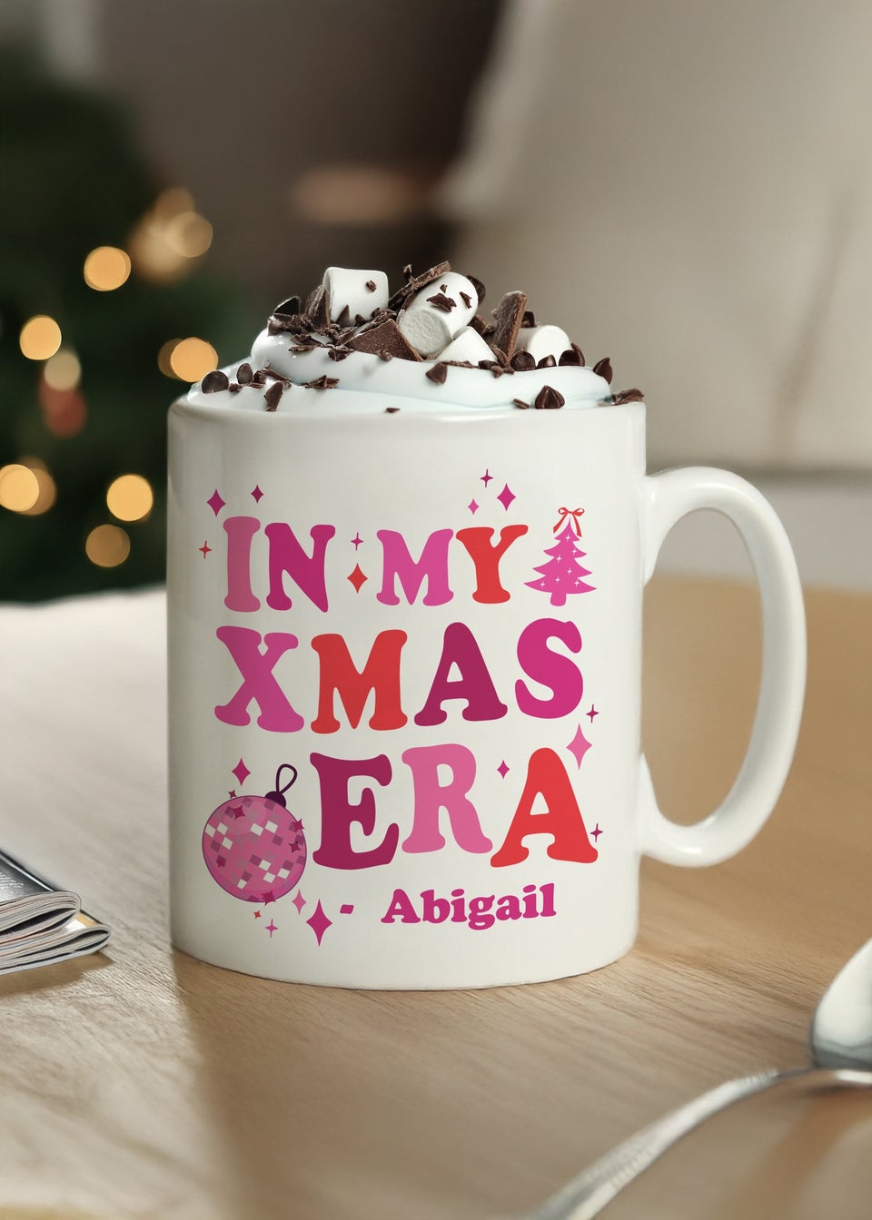 Personalised Memento Company White In My Christmas Era Mug